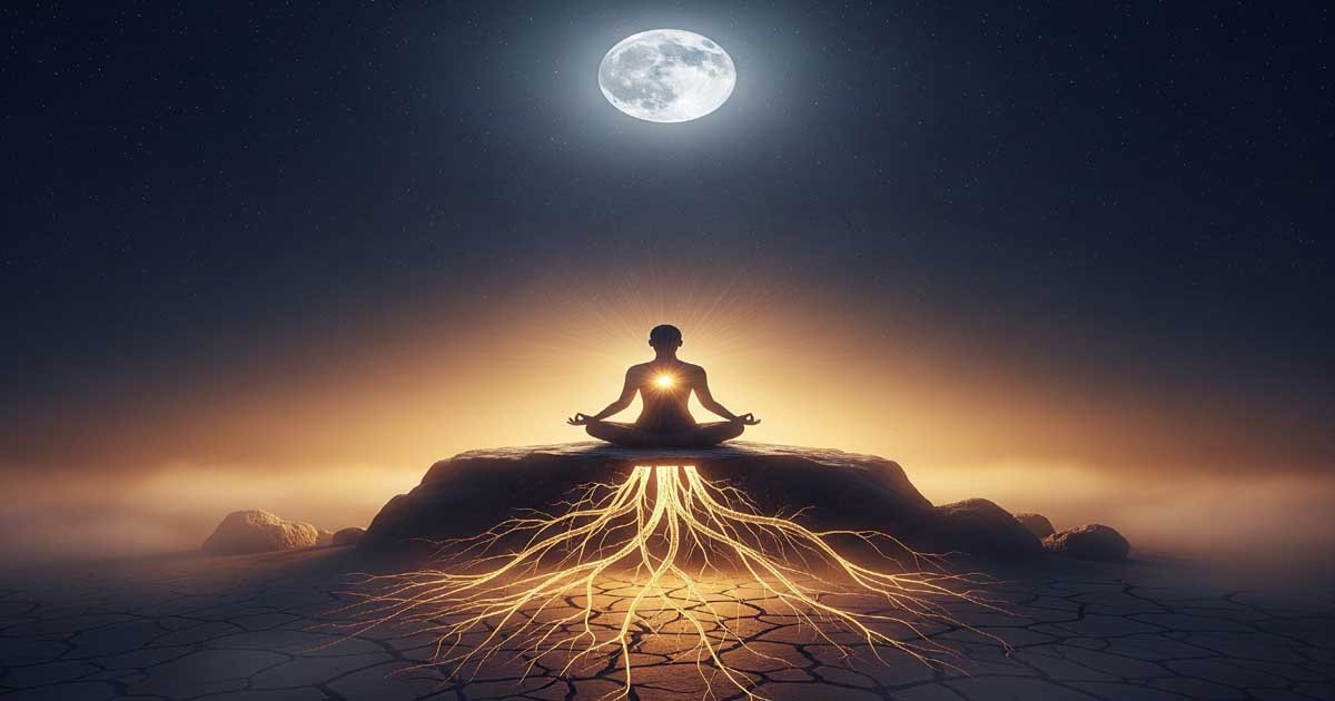 చేతులు హృదయంపై ఉంచి ప్రశాంతంగా ఉన్న వ్యక్తి, 2025 ఆగస్టులో ఆధ్యాత్మిక మేల్కొలుపుకు సిద్ధమవుతున్నట్లు.