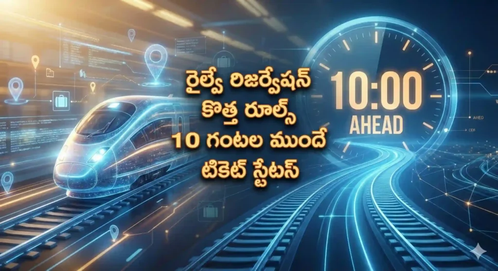 రైలు ప్రయాణంలో చార్ట్ ప్రిపరేషన్ ఇకపై 10గంటల ముందే – Railways New Chart...