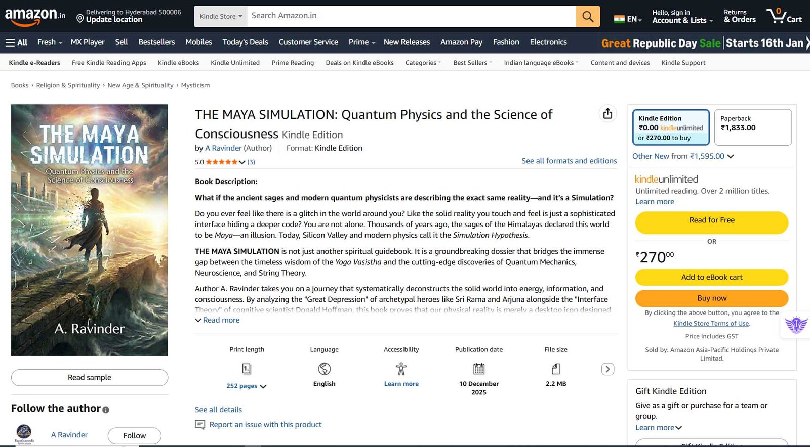 THE MAYA SIMULATION: Quantum Physics and the Science of Consciousness Kindle Edition