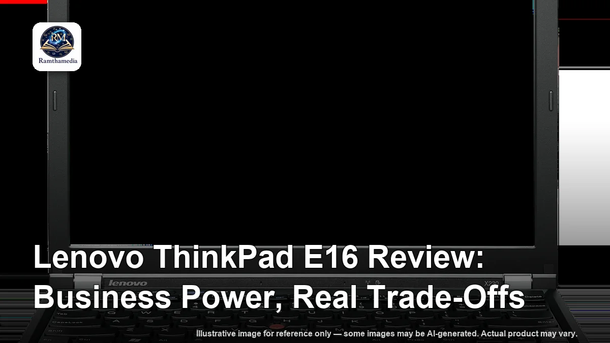 Lenovo ThinkPad E16 Review: Business Power, Real Trade-Offs