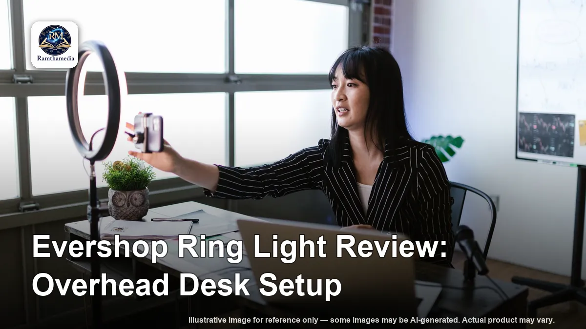 Evershop Ring Light Review: Overhead Desk Setup