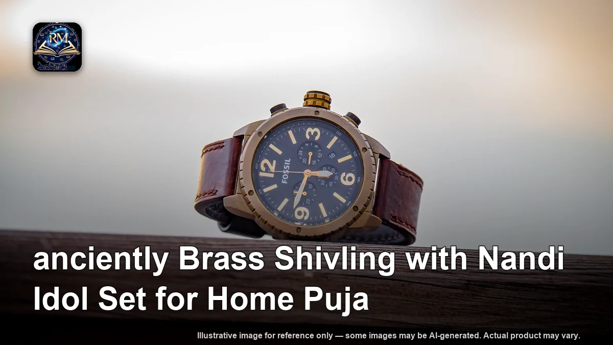 anciently Brass Shivling with Nandi Idol Set for Home Puja