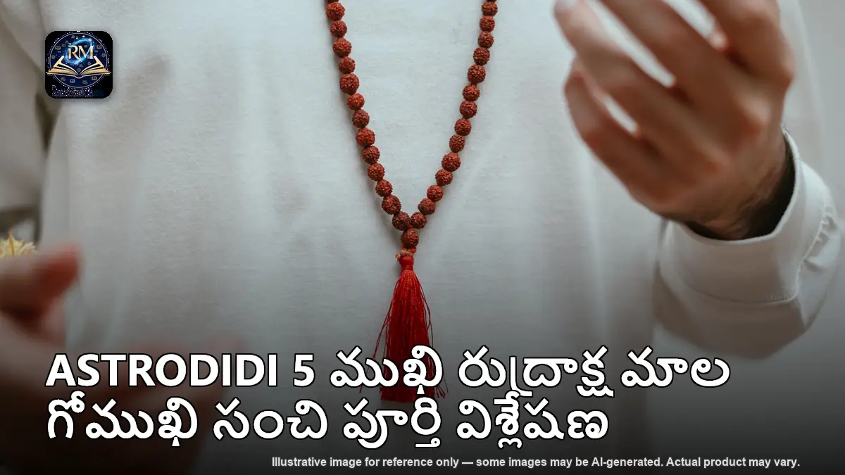 ASTRODIDI 5 ముఖి రుద్రాక్ష మాల గోముఖి సంచి పూర్తి విశ్లేషణ
